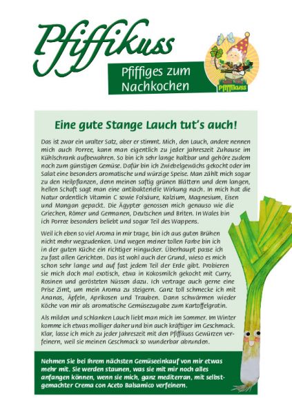 Sammelrezept Lauch